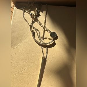 Gold BCBGeneration layered drop necklace